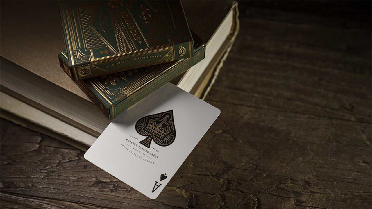 56914 alt2.png Monarch Playing Cards (Green) by theory11