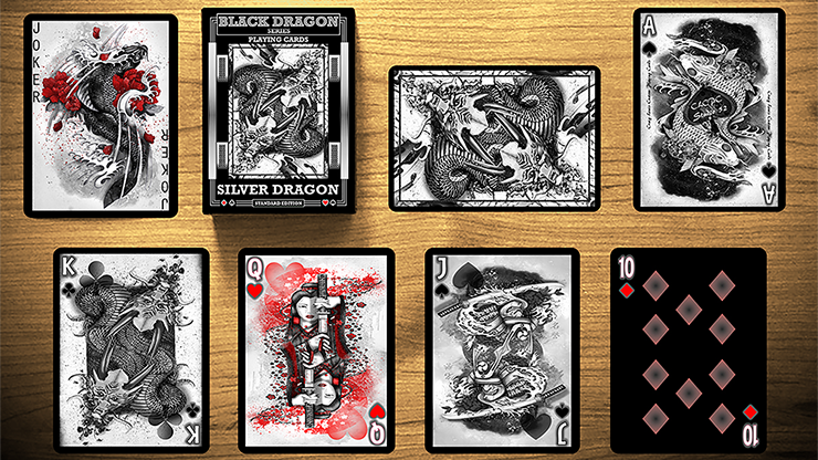63686 alt1.png Silver Dragon (Standard Edition) Playing Cards by Craig Maidment