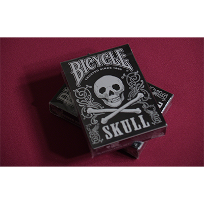 skullmetallic_sil-alt1.png Bicycle Skull Metallic (Silver) USPCC by Gambler's Warehouse