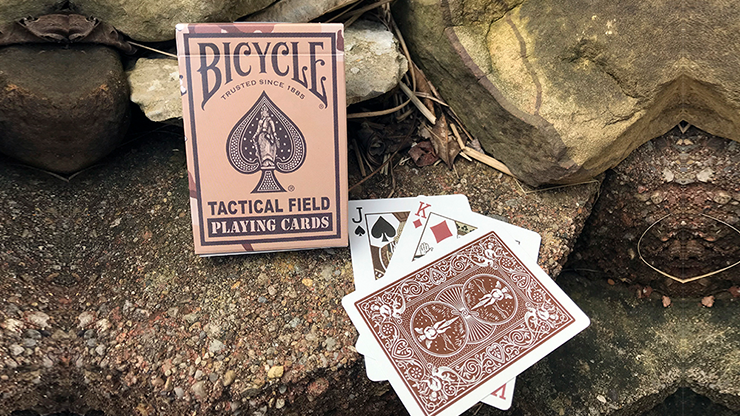 65194 alt1.png Bicycle Tactical Field Green Camo/Brown Camo (6 Decks) by US Playing Card Co