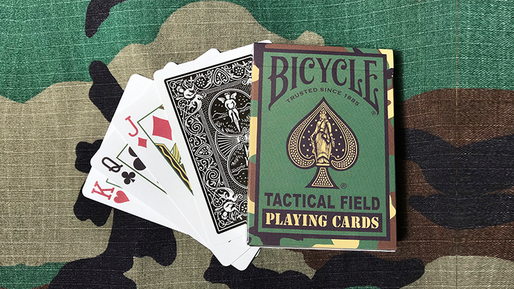 65194 alt2.png Bicycle Tactical Field Green Camo/Brown Camo (6 Decks) by US Playing Card Co
