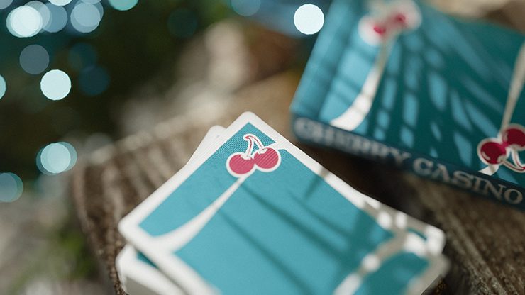 67479 alt2.png Cherry Casino (Tropicana Teal) Playing Cards by Pure Imagination Projects