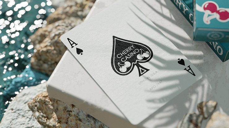 67479 alt3.png Cherry Casino (Tropicana Teal) Playing Cards by Pure Imagination Projects