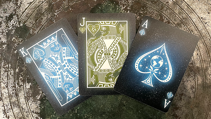 71028 alt2.png Bicycle Starlight Earth Glow Playing Cards by Collectable Playing Cards