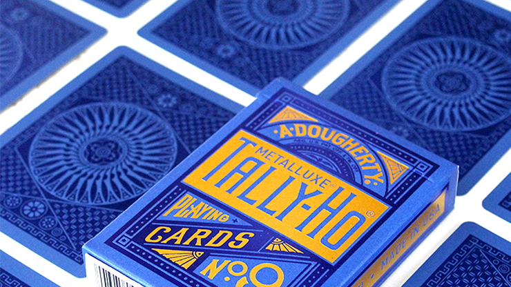 71140 alt1 2.png Tally Ho Blue (Circle) MetalLuxe Playing Cards by US Playing Cards