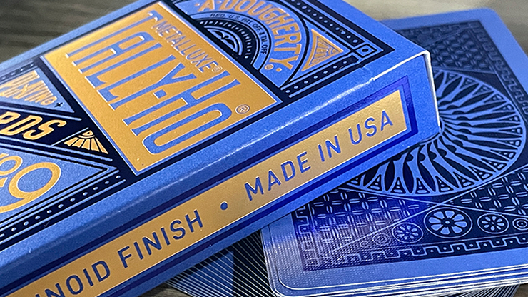 71140 alt3 2.png Tally Ho Blue (Circle) MetalLuxe Playing Cards by US Playing Cards