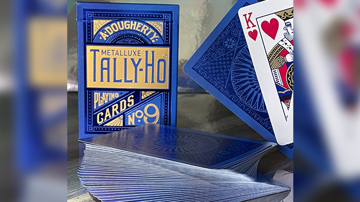 71140 alt5 2.png Tally Ho Blue (Circle) MetalLuxe Playing Cards by US Playing Cards