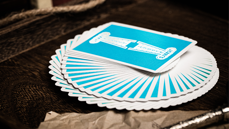 72374 alt3.png Jerry's Nugget (Icey Blue) Marked Monotone Playing Cards