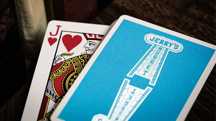 72374 alt5.png Jerry's Nugget (Icey Blue) Marked Monotone Playing Cards