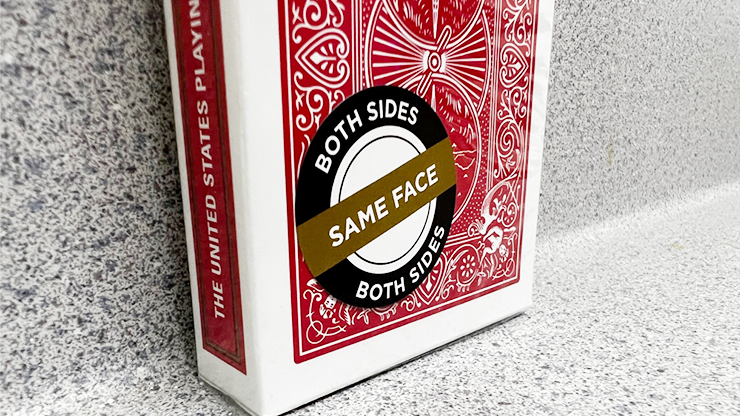 72877 alt1.png Bicycle 2 Faced Red Tuck (Mirror Deck Same on both sides) Playing Card