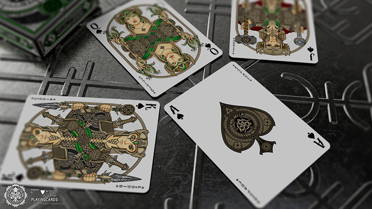 73100 alt1.png Valhalla Viking Emerald (Standard) Playing Cards