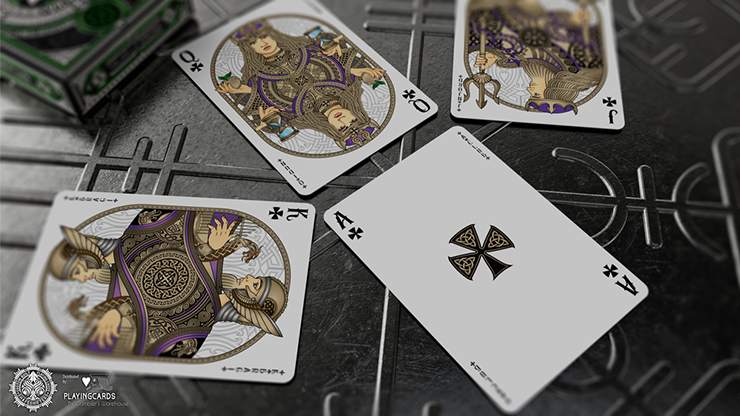73100 alt2.png Valhalla Viking Emerald (Standard) Playing Cards