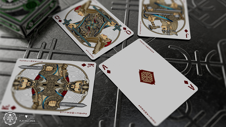 73100 alt3.png Valhalla Viking Emerald (Standard) Playing Cards