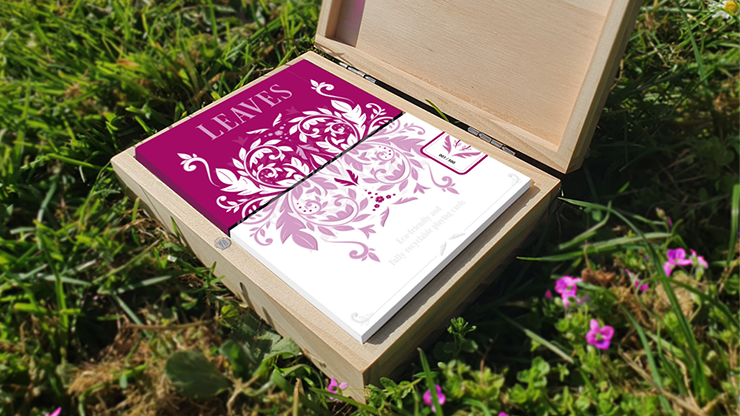 73673 alt1.png Wooden Leaves Summer Box Set Playing Cards by Dutch Card House Company