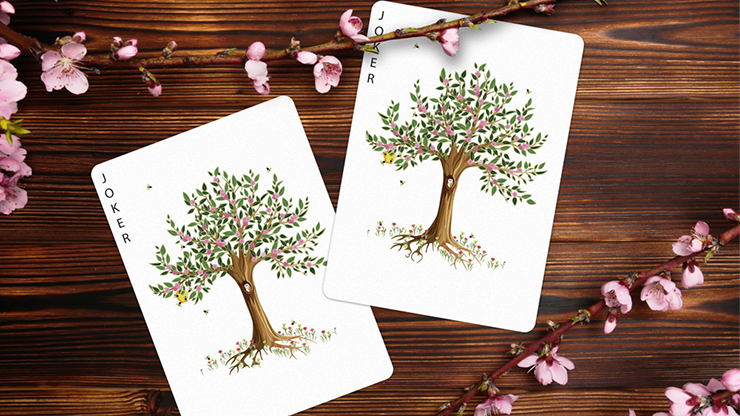 73673 alt3.png Wooden Leaves Summer Box Set Playing Cards by Dutch Card House Company