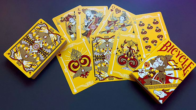 73771 alt4.png Bicycle Wukong Rebellion (Yellow) Playing Cards