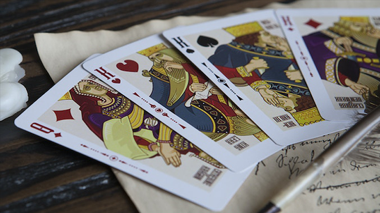 73789 alt4.png Shakespeare (Burgundy) Playing Cards