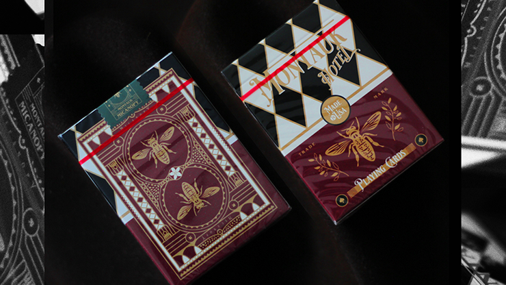 73889 full.png Montauk Hotel Burgundy Playing Cards by Gemini