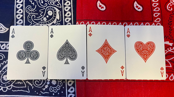 74392 alt2.png Gilded Bicycle Bandana (Blue) Playing Cards