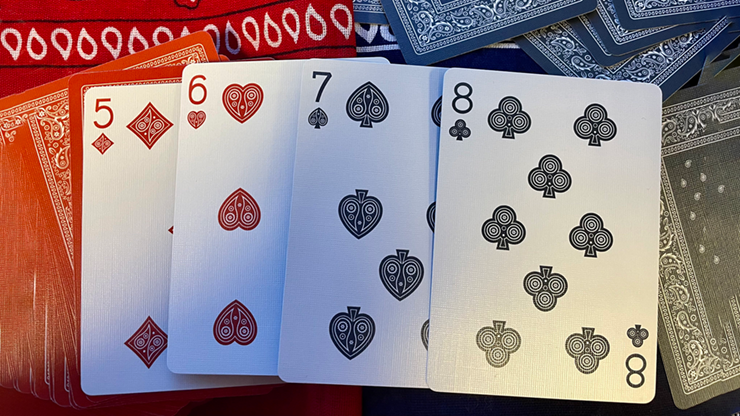 74392 alt5.png Gilded Bicycle Bandana (Blue) Playing Cards