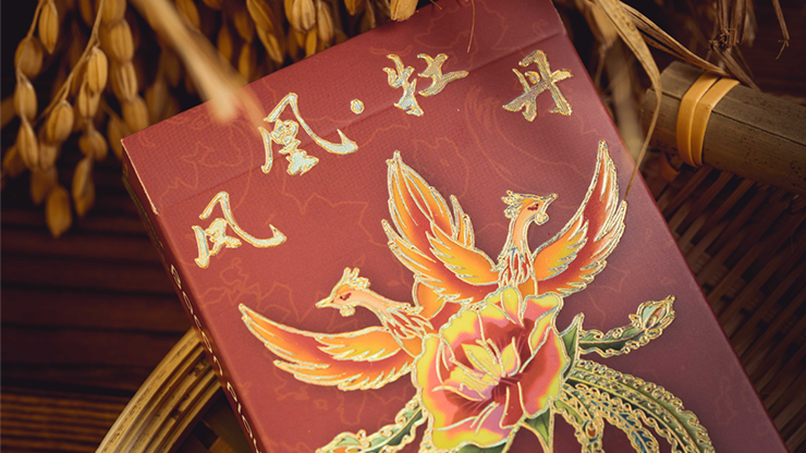 74732 full.png Phoenix and Peony (Red) Playing Cards by Bacon Playing Card Company