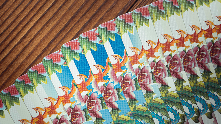 74733 alt4.png Phoenix and Peony (Blue) Playing Cards by Bacon Playing Card Company