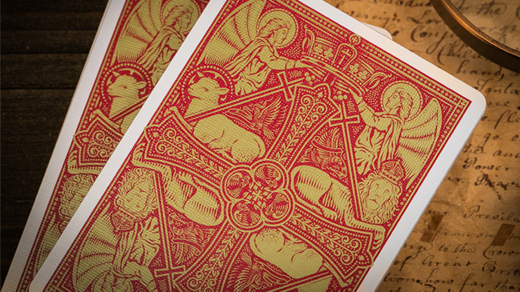 74757 alt1.png The Cross (Maroon Martyrs) Playing Cards by Peter Voth x Riffle Shuffle