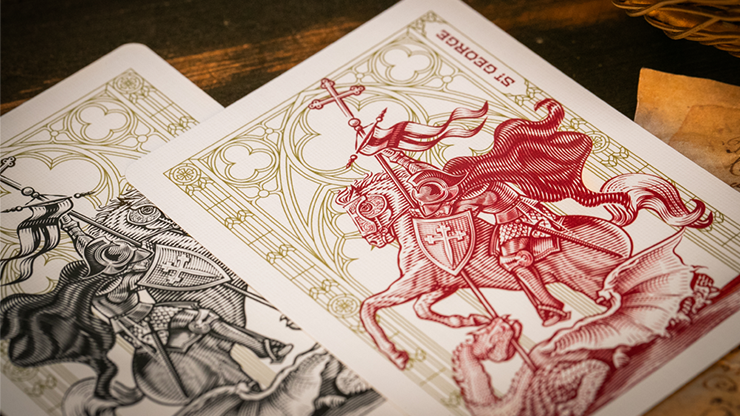 74757 alt3.png The Cross (Maroon Martyrs) Playing Cards by Peter Voth x Riffle Shuffle