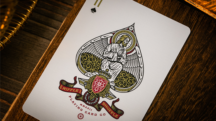 74757 alt5.png The Cross (Maroon Martyrs) Playing Cards by Peter Voth x Riffle Shuffle