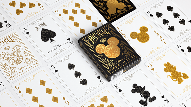 75238 alt1.png Bicycle Disney Mickey Mouse (Black and Gold) by US Playing Card Co.