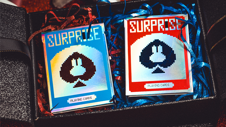 75742 alt5.png Limited Holographic Edition Surprise Deck V5 (Red) Playing cards by Bacon Playing Card Company