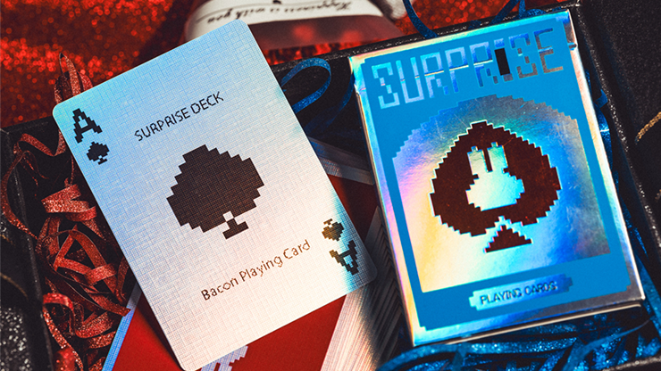 75743 alt1.png Limited Holographic Edition Surprise Deck V5 (Blue) Playing cards by Bacon Playing Card Company