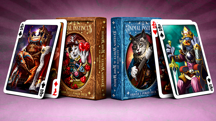 76032 alt5.png The Animal Instincts Poker and Oracle (Wizard) Playing Cards