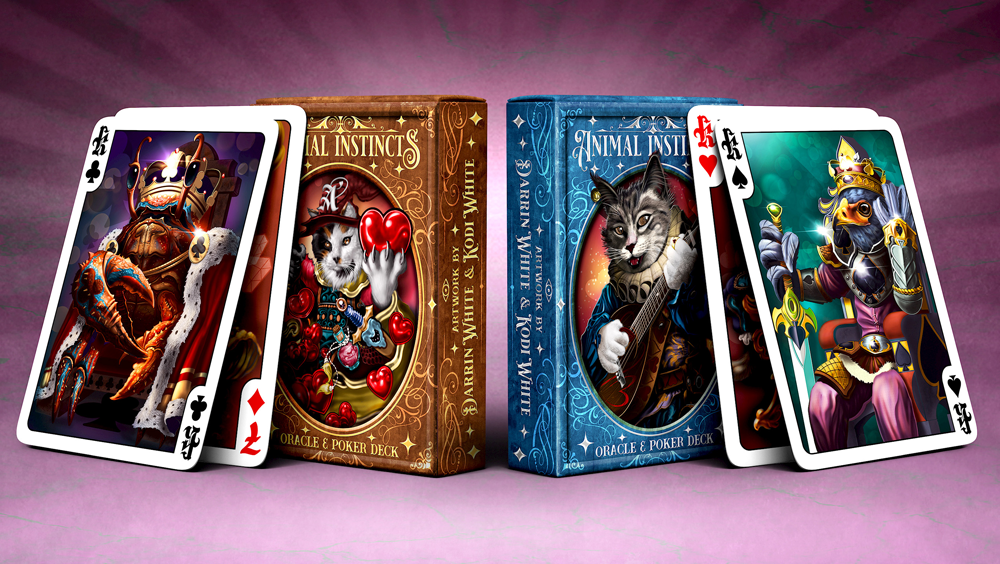76033 alt4.png The Animal Instincts Poker and Oracle (Minstrel) Playing Cards