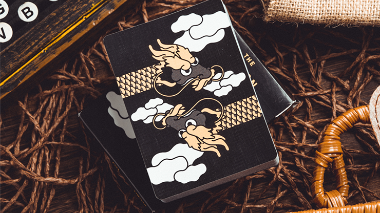 76051 alt3.png The Dragon (Black Gilded) Playing Cards