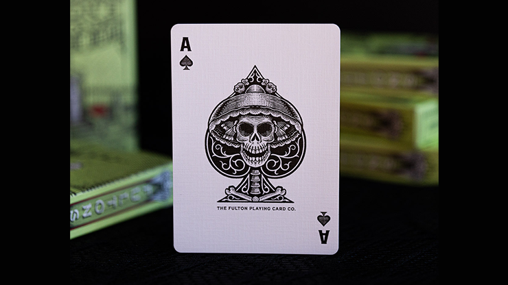 76190 alt3.png FULTON'S Day Of The Dead Green Edition Playing Cards