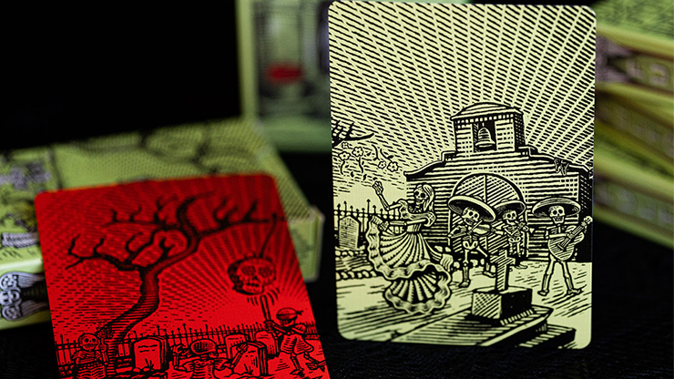 76190 alt5.png FULTON'S Day Of The Dead Green Edition Playing Cards