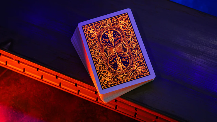 76238 alt1.png Bicycle Neon Solar-Orange Rider Back Playing Cards