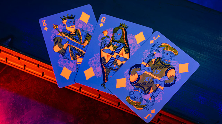 76238 alt2.png Bicycle Neon Solar-Orange Rider Back Playing Cards