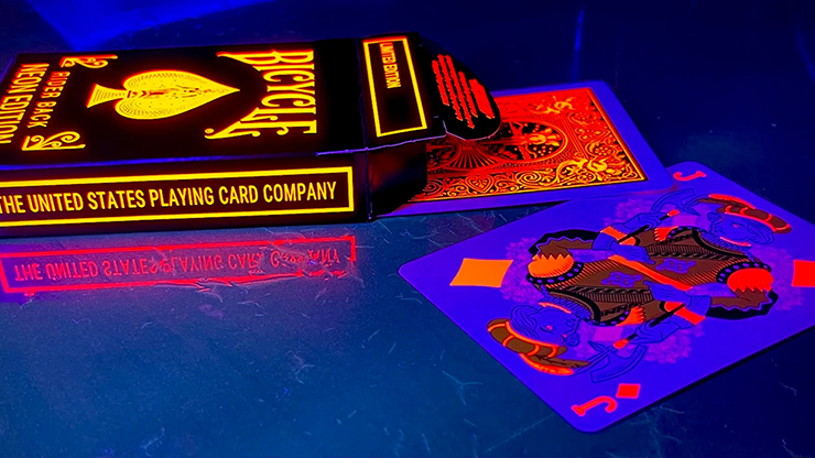 76238 alt4.png Bicycle Neon Solar-Orange Rider Back Playing Cards