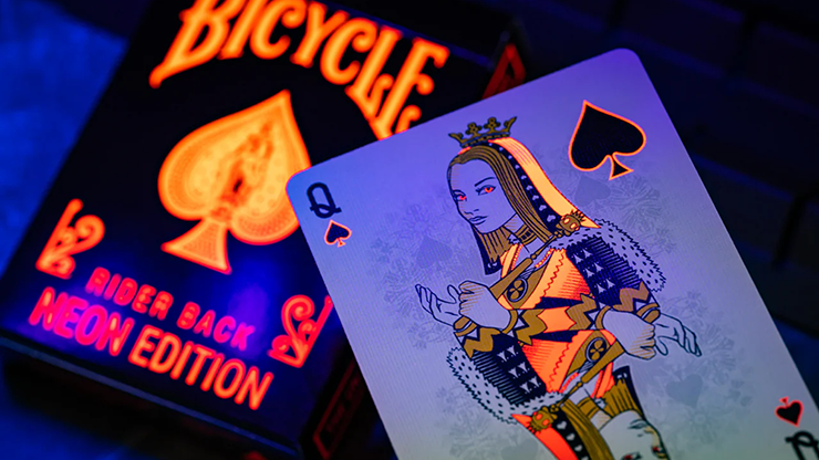 76238 alt5.png Bicycle Neon Solar-Orange Rider Back Playing Cards
