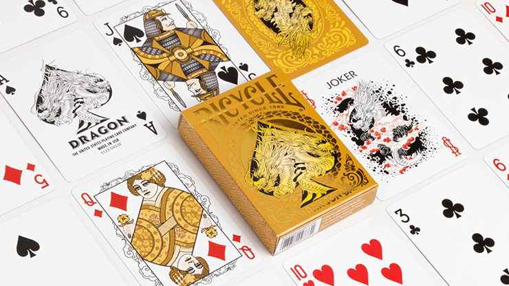 76661 alt2.png Bicycle Gold Dragon Playing Cards by US Playing Card Co
