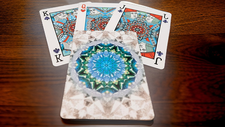 76699 alt1.png Bicycle Kaleidoscope Blue Playing Cards