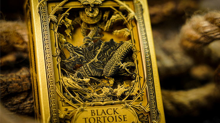 76716 alt2.png Black Tortoise Black Gold Box Set by Ark Playing Cards