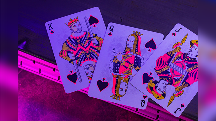 76865 alt5.png Bicycle Star-Fire Pink Neon Playing Cards