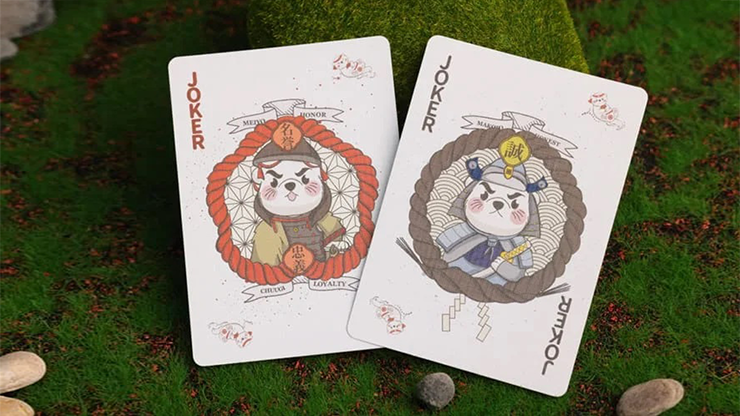 77150 alt2.png Samurai Otter Playing Cards - Hono Edition (Standard red) Playing Cards