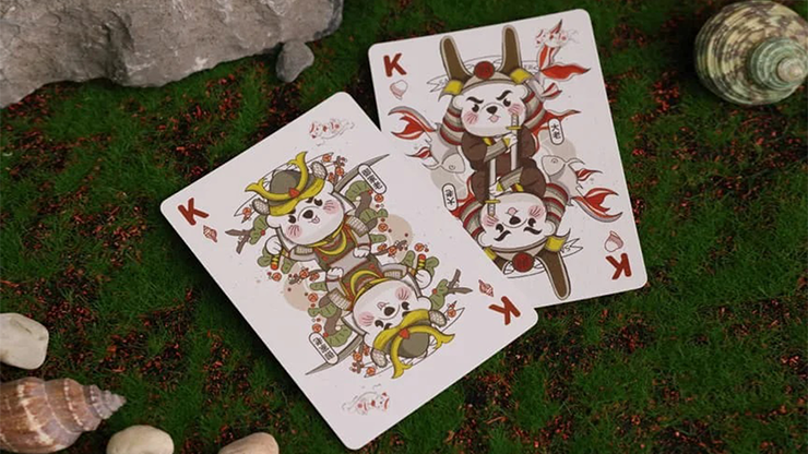 77150 alt4.png Samurai Otter Playing Cards - Hono Edition (Standard red) Playing Cards