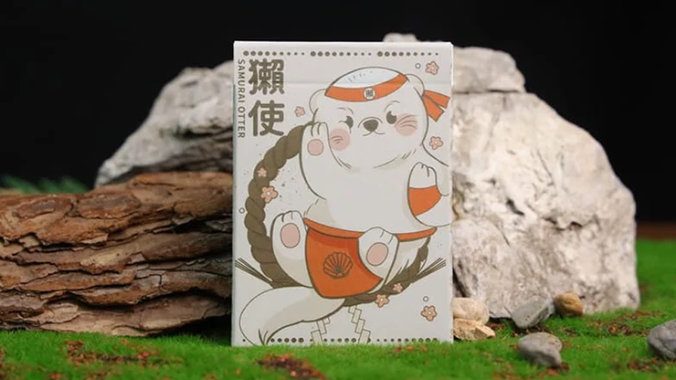77150 full.png Samurai Otter Playing Cards - Hono Edition (Standard red) Playing Cards