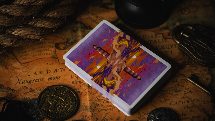 77221 alt3.png Lighthouse Dusk Playing Cards by EmilySleights
