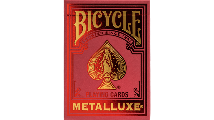 77269 full.png Bicycle Metalluxe Red Playing Cards by US Playing Card Co.